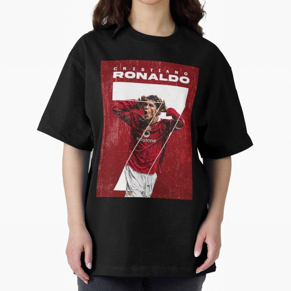 Cristiano Ronaldo Oversized T-Shirt Keep the Legacy of Global Football Passion for FIFA World Cup 2026 Group Stage, Made for Mbappe, Netherlands, Tournament Hype, Historic Matchups, Family Viewing Parties and Global Sports Pride; Ideal for Football