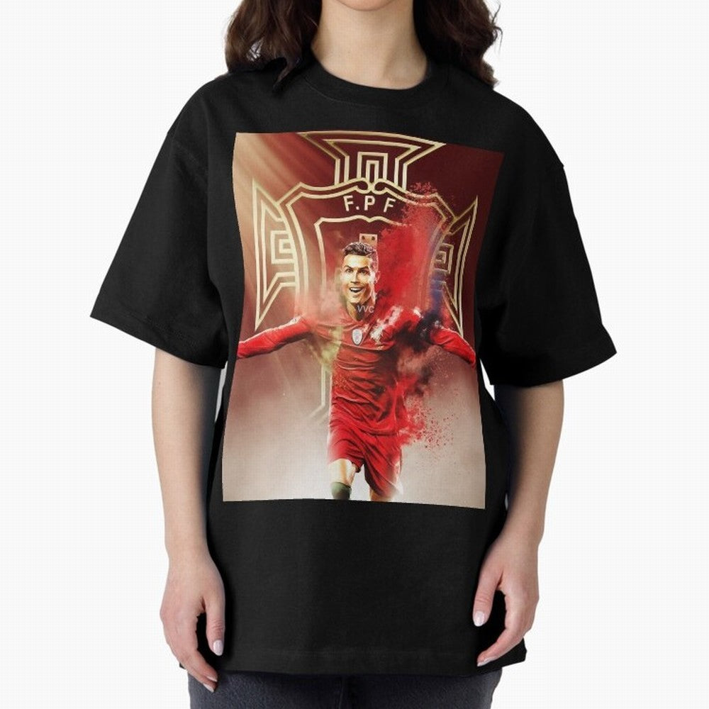 CR>7 Por Oversized T-Shirt Upgrade the FIFA World Cup 2026 Group Stage Journey through CR7 and Messi Highlights, Portugal, Spain and Germany Pride, Stadium Chants, National Pride, Trophy Dreams and Unforgettable Football Memories; Made for Die Hard