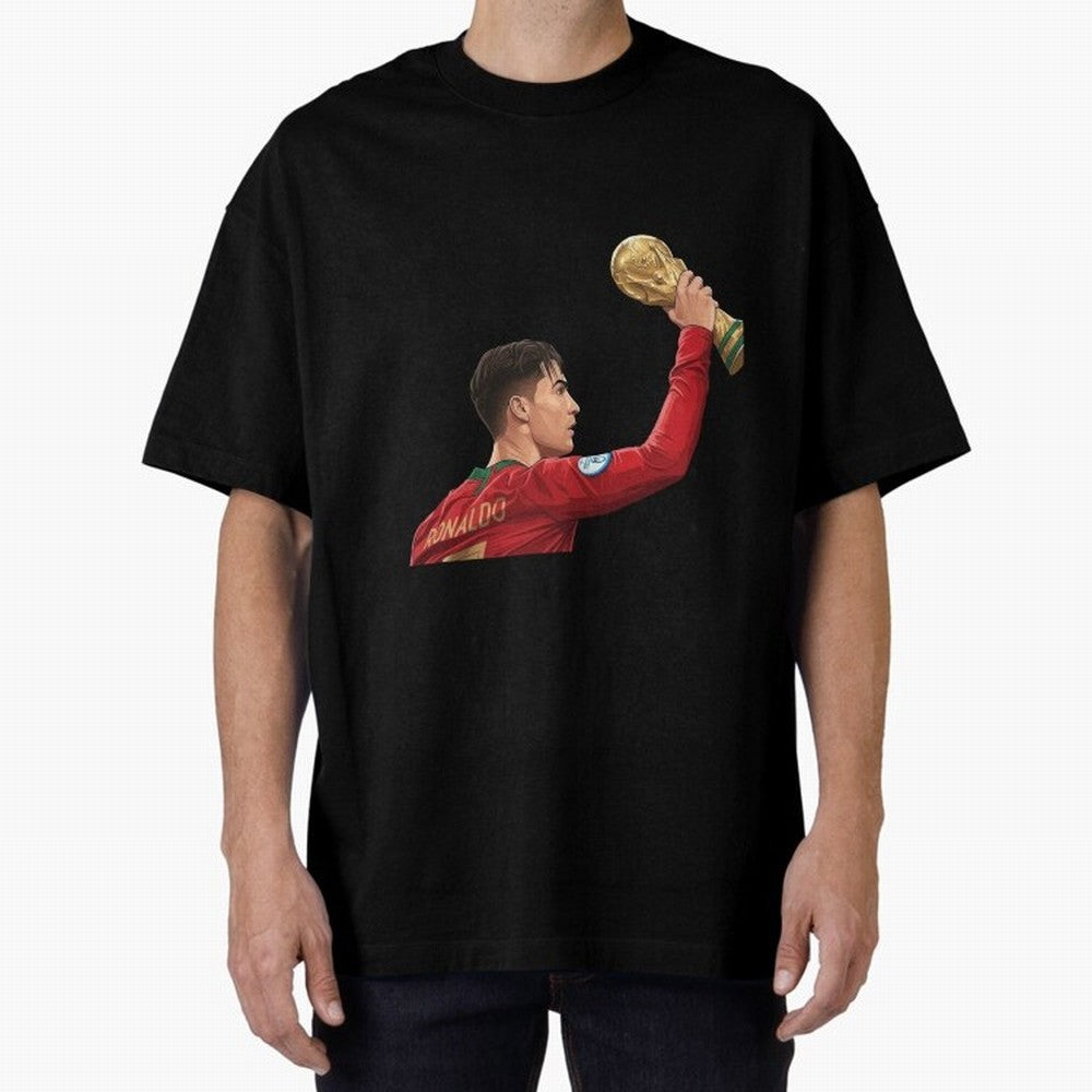 Cristiano Ronaldo Oversized T-Shirt Fuel Your Fan Pride for Match Day Hype around FIFA World Cup 2026, Haaland and Mbappe, England and Germany, Football Festival Excitement, Trophy Ambitions, Country Rivalries and Star Player Buzz; Built for