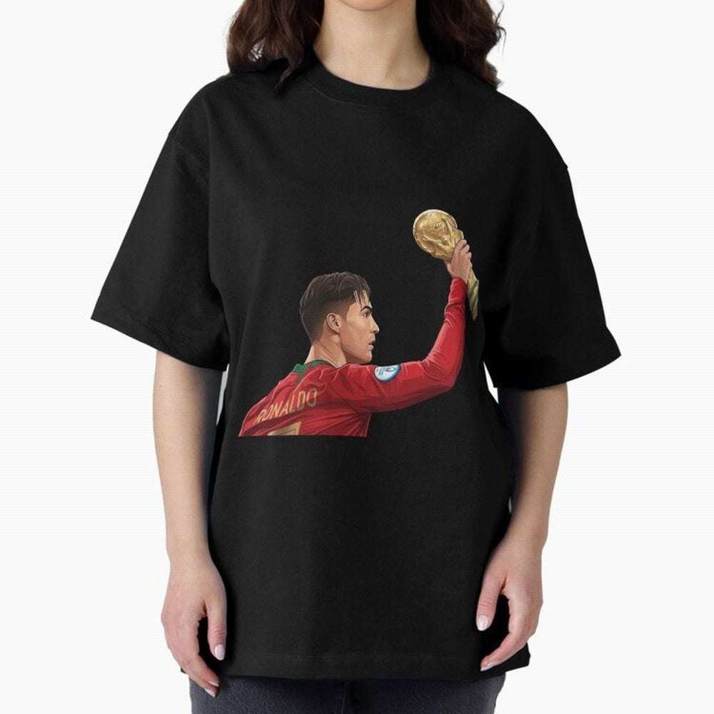 Cristiano Ronaldo Oversized T-Shirt Fuel Your Fan Pride for Match Day Hype around FIFA World Cup 2026, Haaland and Mbappe, England and Germany, Football Festival Excitement, Trophy Ambitions, Country Rivalries and Star Player Buzz; Built for