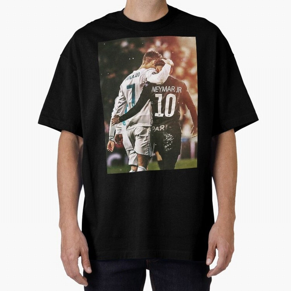 CR7 N Neymar Oversized T-Shirt Keep Football History Alive during Match Day Hype around FIFA World Cup 2026, Haaland, Argentina, Tournament Hype, Historic Matchups, Family Viewing Parties and Global Sports Pride; Ideal for Passionate Fans Who Love
