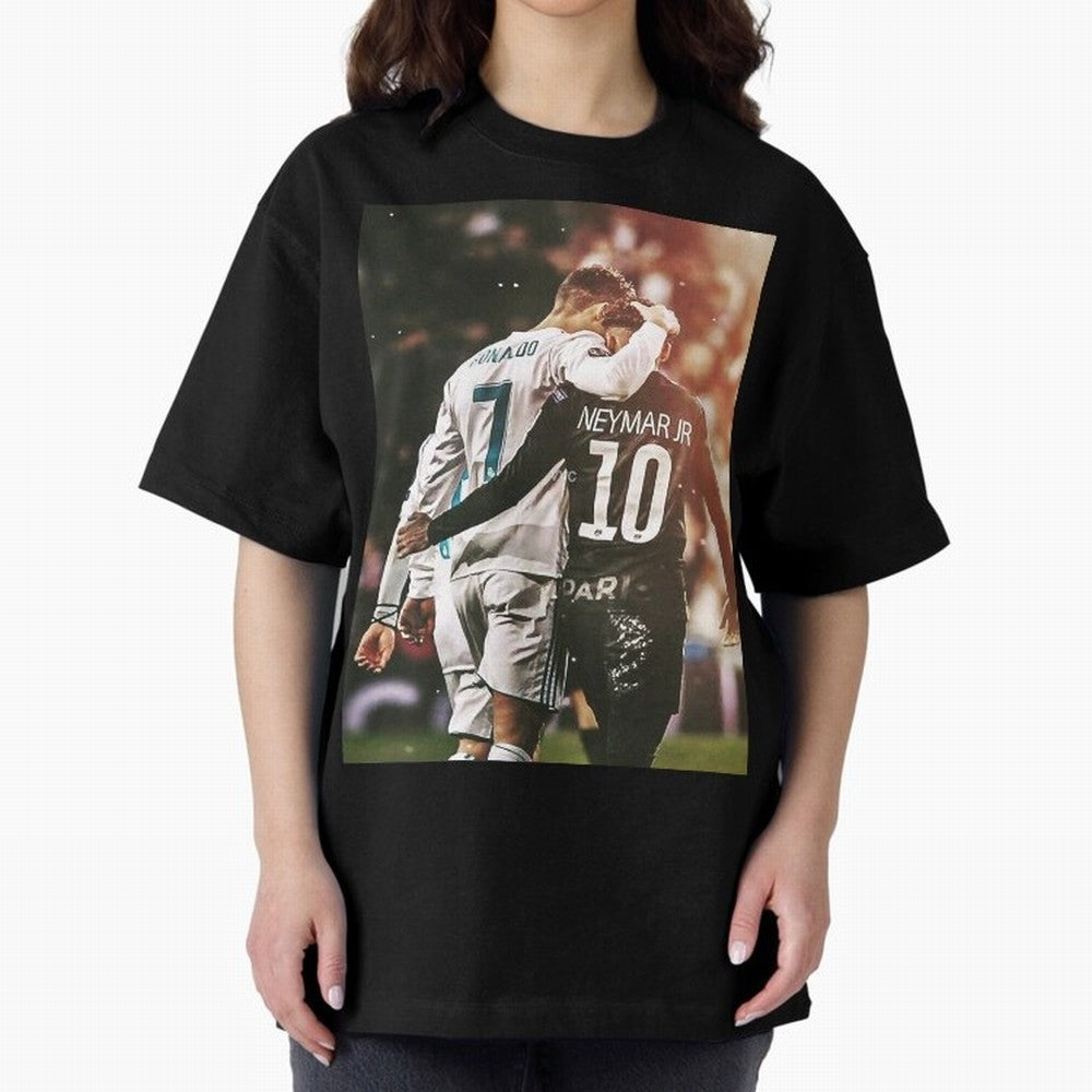 CR7 N Neymar Oversized T-Shirt Keep Football History Alive during Match Day Hype around FIFA World Cup 2026, Haaland, Argentina, Tournament Hype, Historic Matchups, Family Viewing Parties and Global Sports Pride; Ideal for Passionate Fans Who Love