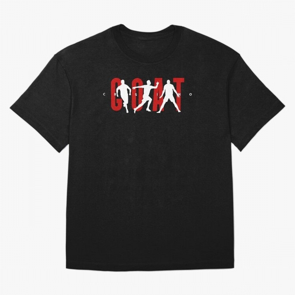 Cristiano Ronaldo Goat Oversized T-Shirt Embrace Global Football Passion for FIFA World Cup 2026, Highlighting Neymar, Netherlands, Tournament Hype, Historic Matchups, Family Viewing Parties and Global Sports Pride; Perfect for People Who Love