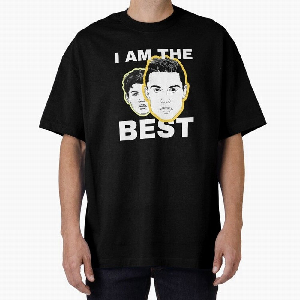 Cristiano Ronaldo - I Am The Best. Oversized T-Shirt Celebrate the Road through FIFA World Cup 2026 USA Canada Mexico Made for Neymar, Argentina Energy, Goal Celebration Energy, Supporter Heritage, Football Icons and Worldwide Tournament Joy;