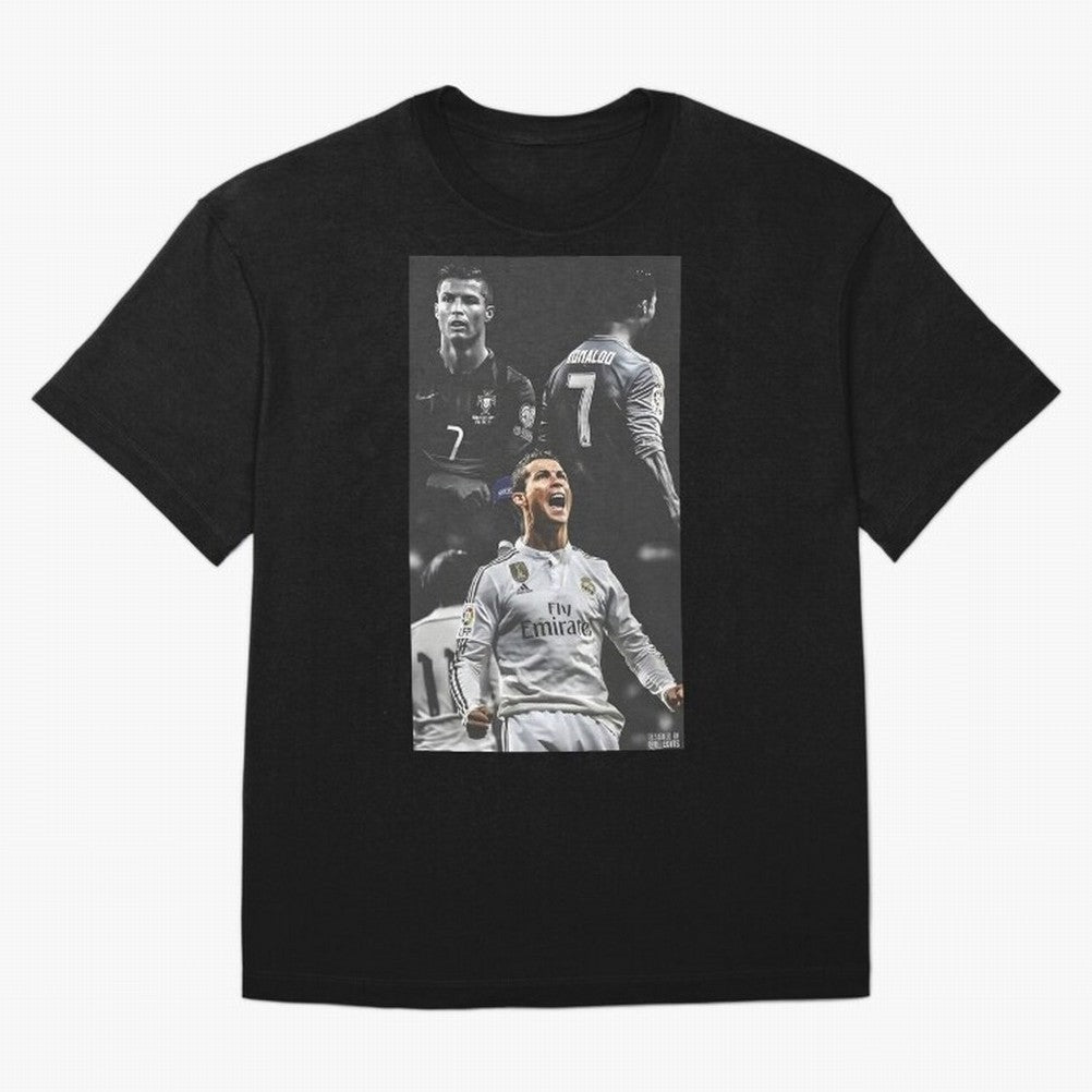 Cristiano Ronaldo CR7 Football Art Poster Oversized T-Shirt Relive Legendary Nights from Match Day Hype around FIFA World Cup 2026 Group Stage, CR7 and Messi, Spain and Netherlands, Tournament Hype, Historic Matchups, Family Viewing Parties and