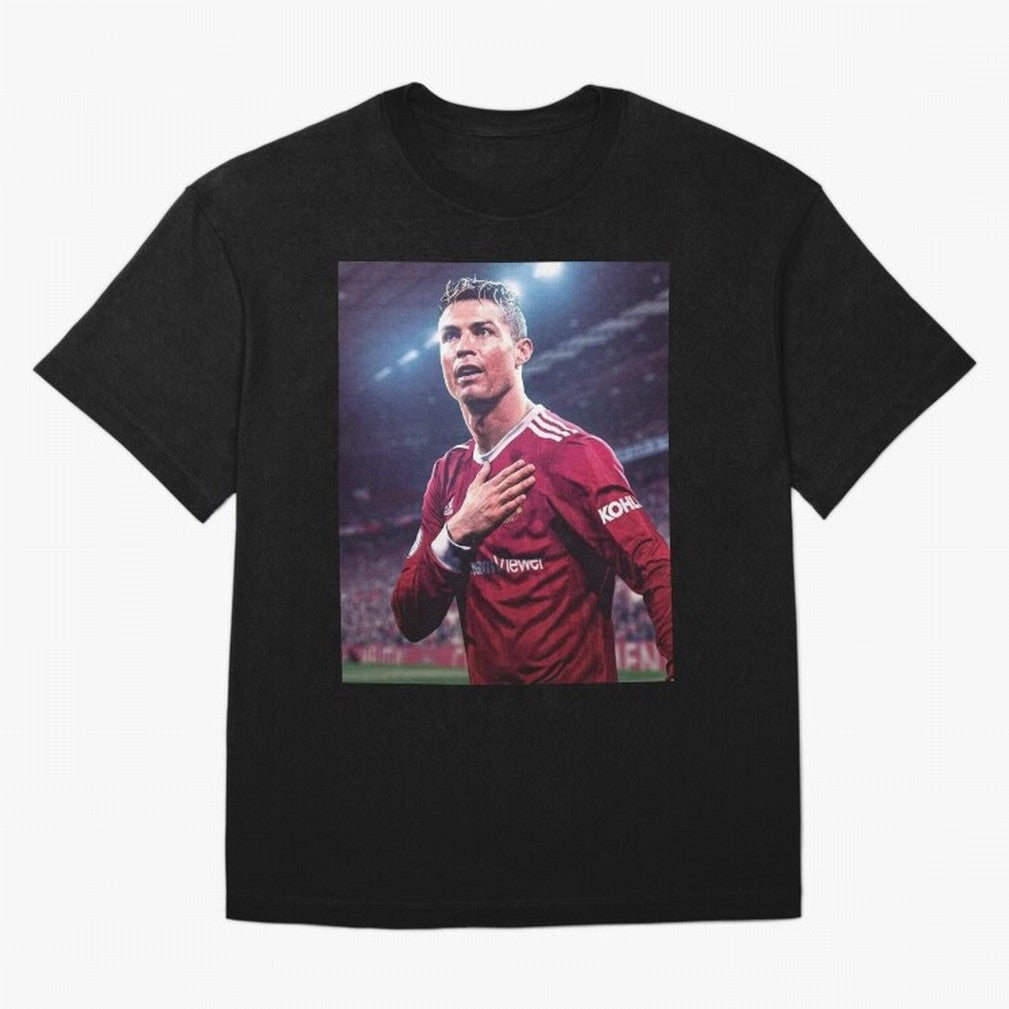 Cristiano Ronaldo New Oversized T-Shirt Capture the FIFA World Cup 2026 Group Stage Journey through Haaland and Mbappe Highlights, Argentina and Brazil Pride, Worldwide Fan Energy, Dramatic Goals, Stadium Lights and Championship Celebrations; Great