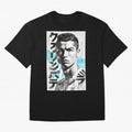 Cristiano Japanese Poster Oversized T-Shirt Relive the Noise and Pride of FIFA World Cup 2026 Driven by Messi, CR7 and Mbappe, Germany Energy, Classic Soccer Heritage, Championship Pressure, Fan Loyalty and International Pride; Great for Supporters