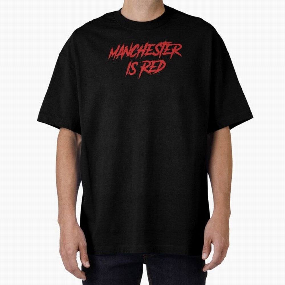 Manchester Is Red Oversized T-Shirt Support Iconic Players in the FIFA World Cup 2026 USA Canada Mexico Journey through Cristiano Ronaldo, Haaland and CR7 Highlights, Portugal Pride, Global Supporter Spirit, Legendary Goals, National Colors and