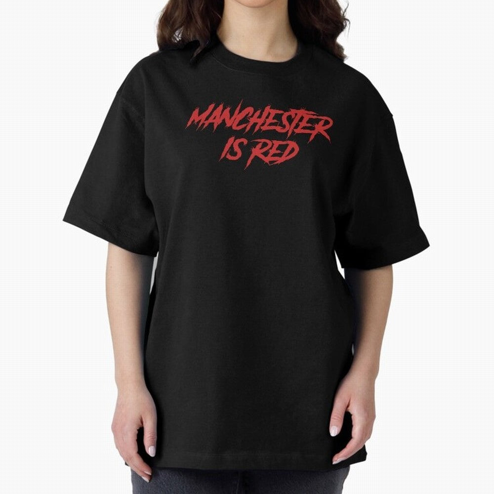 Manchester Is Red Oversized T-Shirt Support Iconic Players in the FIFA World Cup 2026 USA Canada Mexico Journey through Cristiano Ronaldo, Haaland and CR7 Highlights, Portugal Pride, Global Supporter Spirit, Legendary Goals, National Colors and