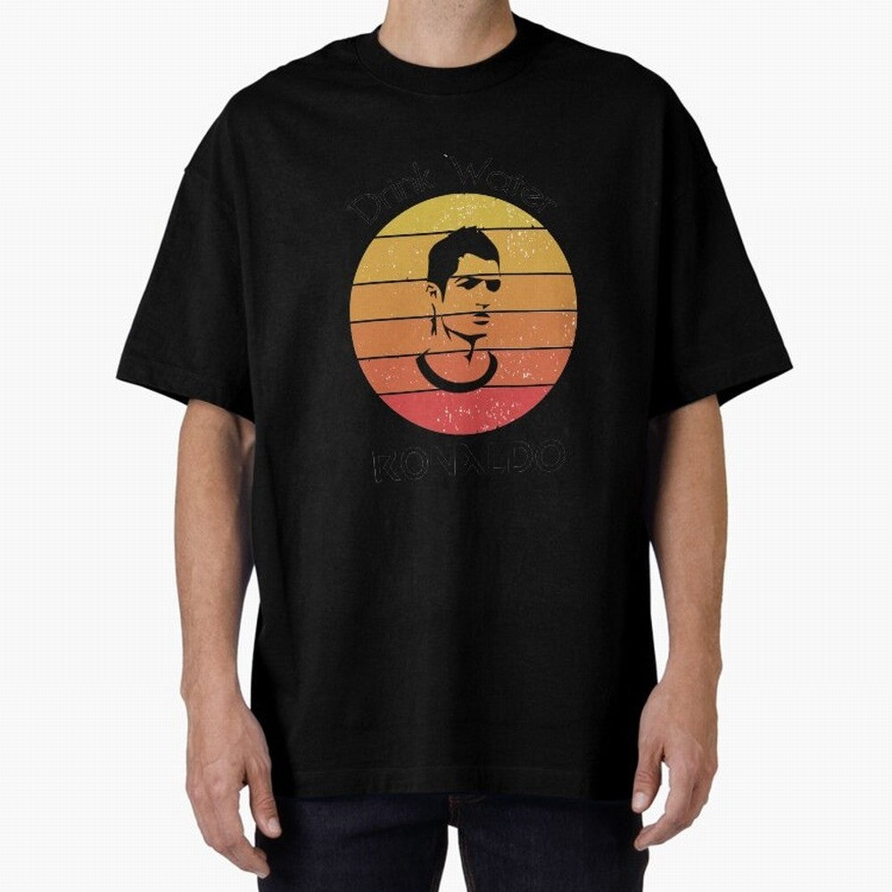 drink water ronaldo Oversized T-Shirt Show Fan Pride Across FIFA World Cup 2026 for Fans of Messi and Cristiano Ronaldo and Brazil, Bringing Classic Soccer Heritage, Championship Pressure, Fan Loyalty and International Pride; Ideal for Fans Who
