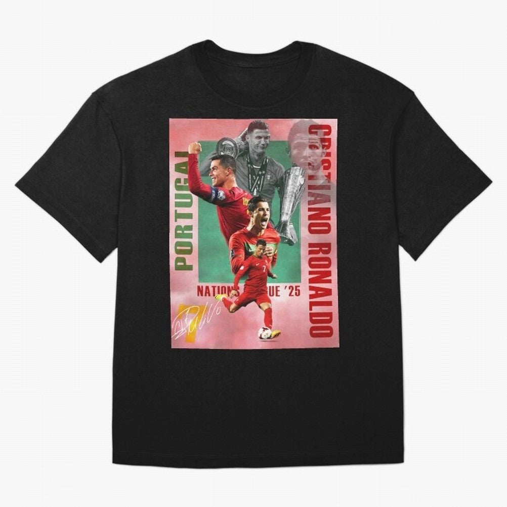 Cristiano Ronaldo Portugal Football Legend Oversized T-Shirt Celebrate FIFA World Cup 2026 Group Stage for Fans of CR7 and Spain and Netherlands, Bringing Stadium Memories, Football Loyalty, International Chants and Championship Tradition; Great