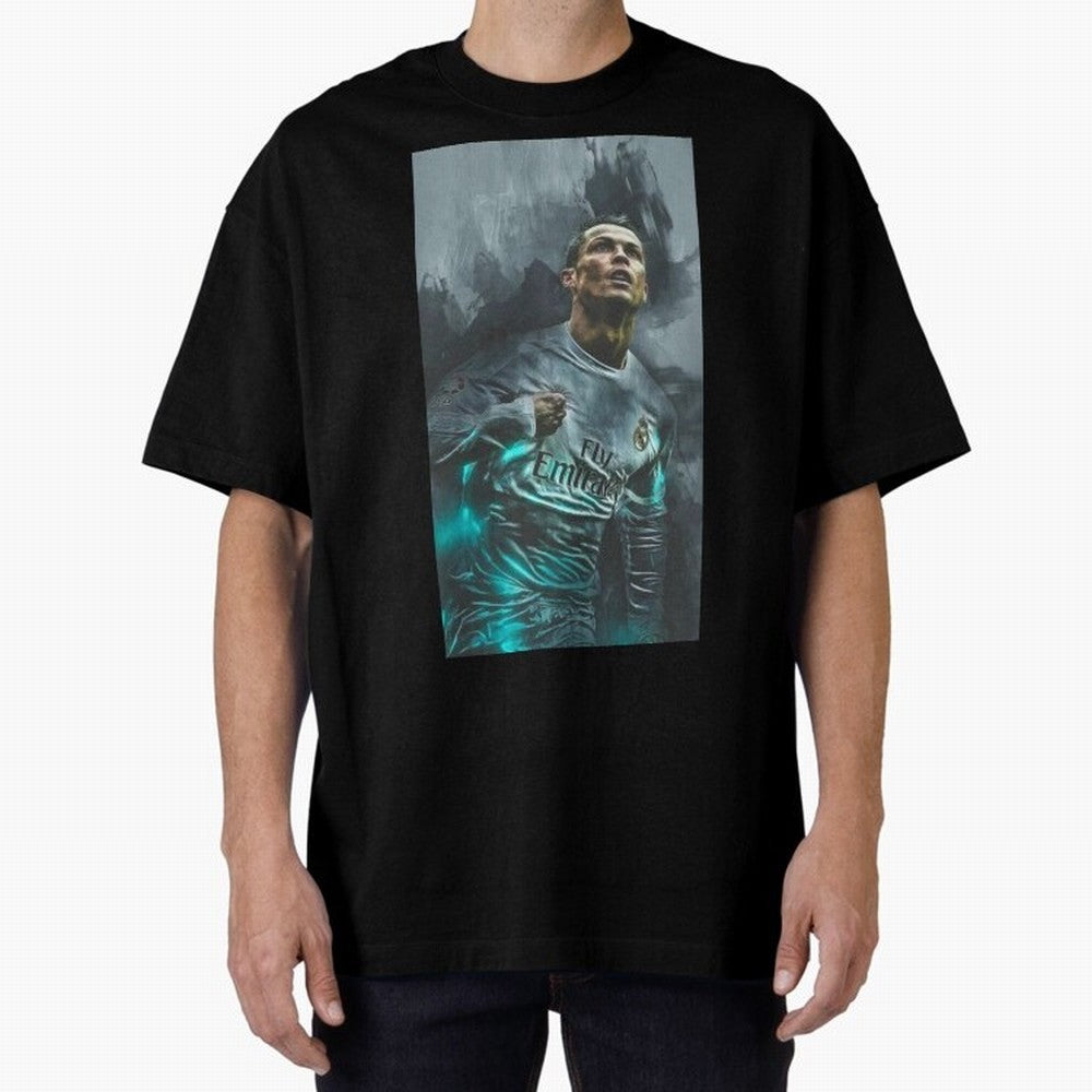 Cristiano Ronaldo Oversized T-Shirt Get Ready for Match Day Hype around FIFA World Cup 2026 Group Stage, Mbappe and Neymar, Spain, Vintage Soccer Flavor, Modern Football Stars, National Flags and Final Night Emotion; Perfect for Supporters Who Want