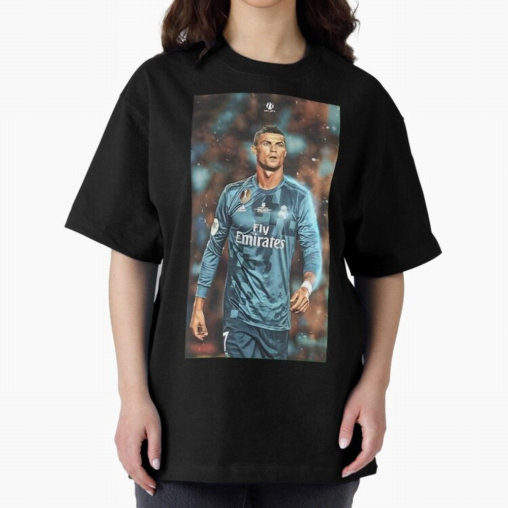 Cr7 Oversized T-Shirt Celebrate Football Heritage in FIFA World Cup 2026 Group Stage Inspired by Cristiano Ronaldo, Brazil, Portugal and Argentina Energy, Retro Football Energy, Iconic Rivalries, Trophy Chase Drama and Stadium Atmosphere; Ideal for