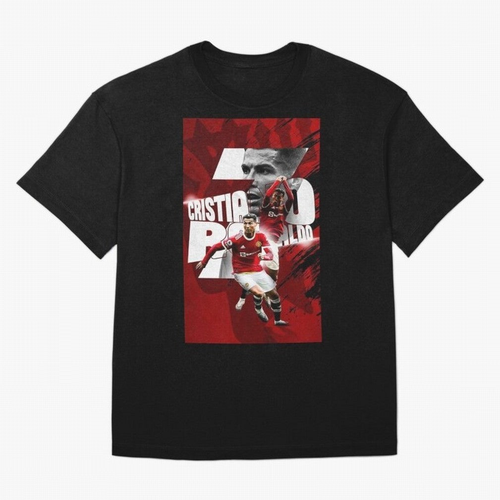 Cristiano Ronaldo Illustration Oversized T-Shirt Make Game Day About FIFA World Cup 2026 Group Stage with CR7, Argentina Energy, Game Day Rituals, Football Legends, Country Pride and the Road to the Final; Great for Watch Parties, Sports Bars,