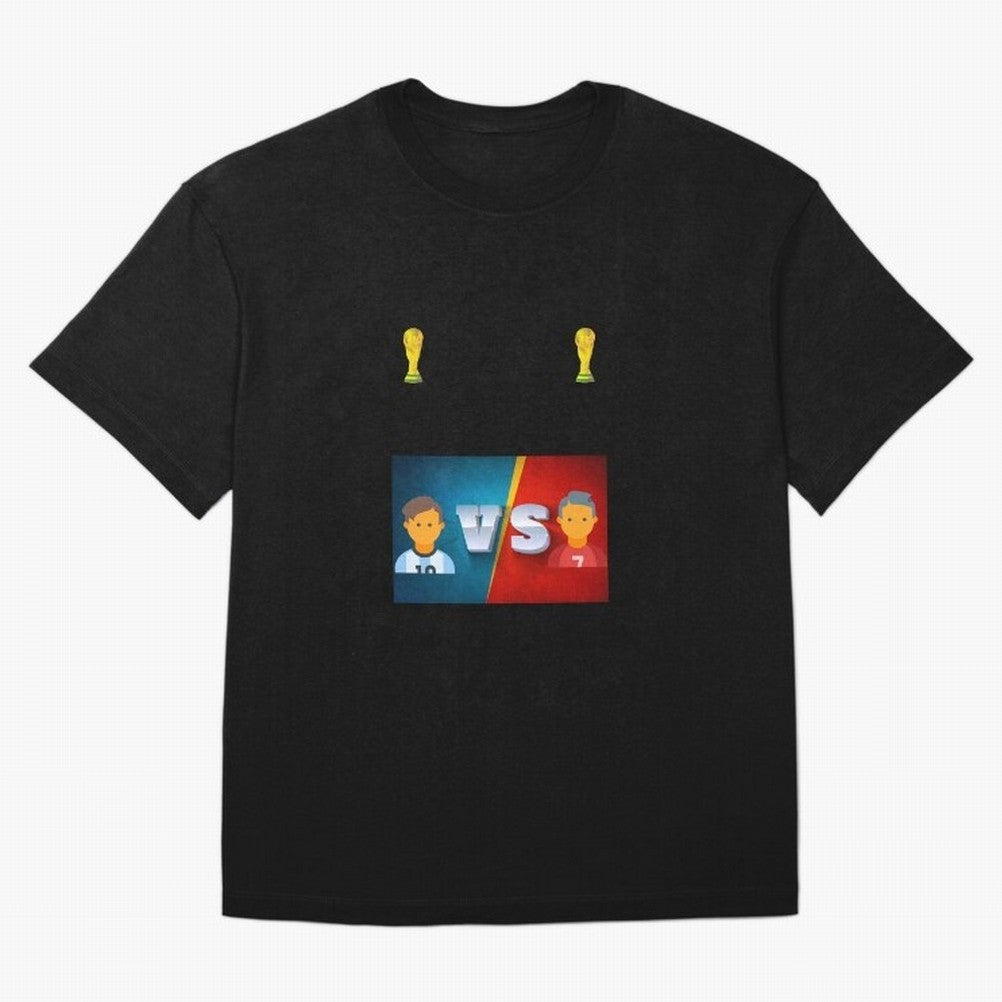 THE RONALDO VS MESSI Oversized T-Shirt Represent the Passion of FIFA World Cup 2026 Group Stage Built around Neymar, Brazil Energy, Stadium Memories, Football Loyalty, International Chants and Championship Tradition; Ideal for Fans Who Follow
