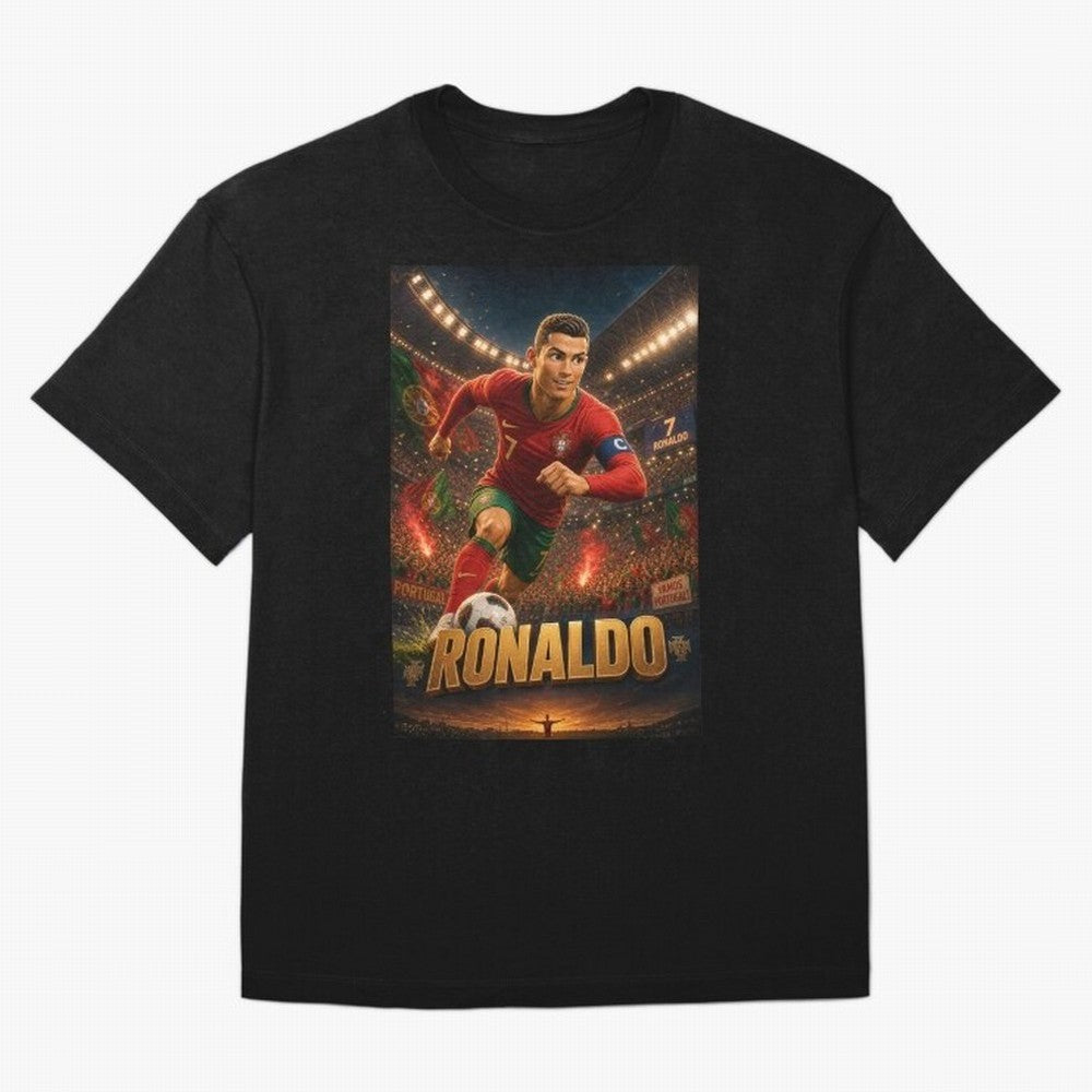 Ronaldo Oversized T-Shirt Join Supporters Worldwide for FIFA World Cup 2026 USA Canada Mexico for Fans of CR7 and Messi and England, Bringing Goal Celebration Energy, Supporter Heritage, Football Icons and Worldwide Tournament Joy; Ideal for