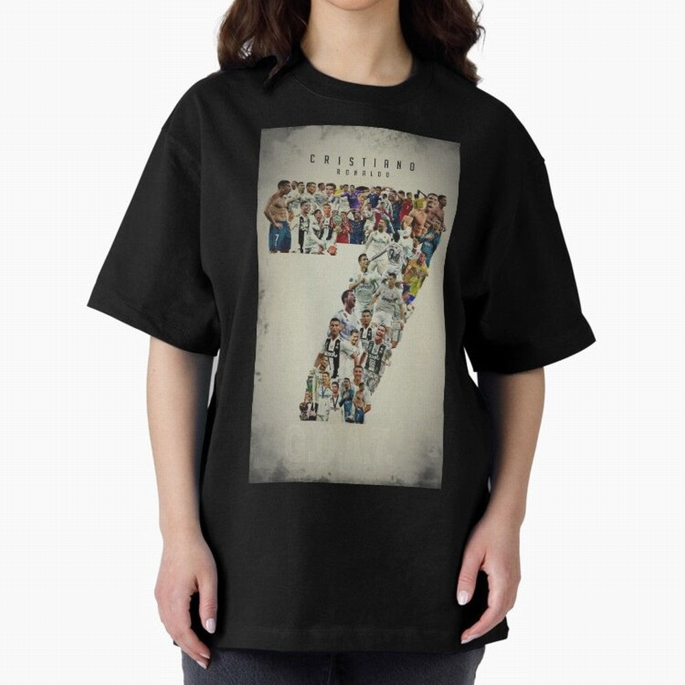 Cristiano Ronaldo Oversized T-Shirt Feel the Heartbeat of FIFA World Cup 2026 Group Stage for Fans of CR7 and Messi and Argentina and Brazil, Bringing Stadium Memories, Football Loyalty, International Chants and Championship Tradition; Ideal for