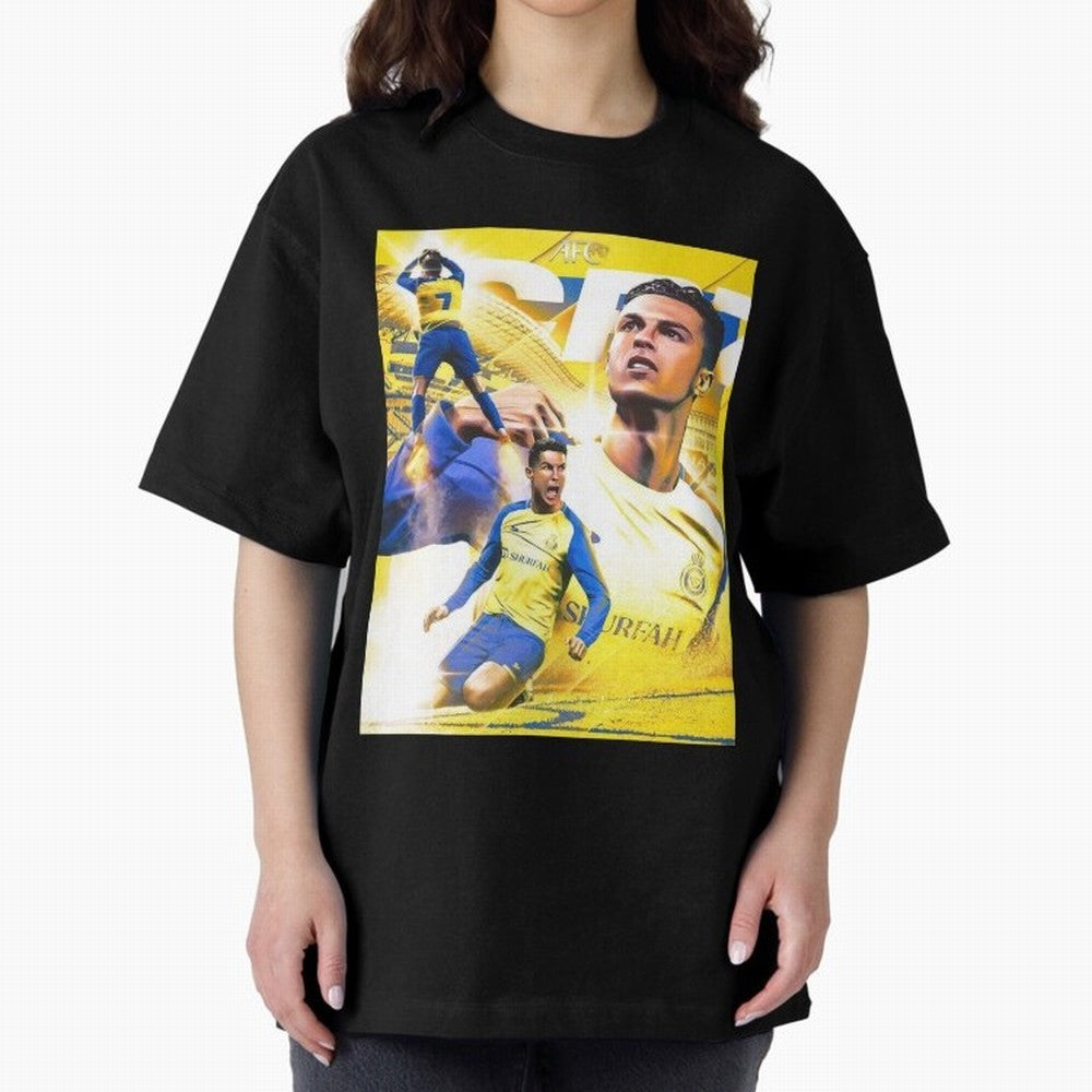 Cristiano Ronaldo Al-Nassr Football Club Oversized T-Shirt Celebrate National Team Dreams in FIFA World Cup 2026 Group Stage Connected to Messi, France and Portugal Energy, Stadium Chants, National Pride, Trophy Dreams and Unforgettable Football