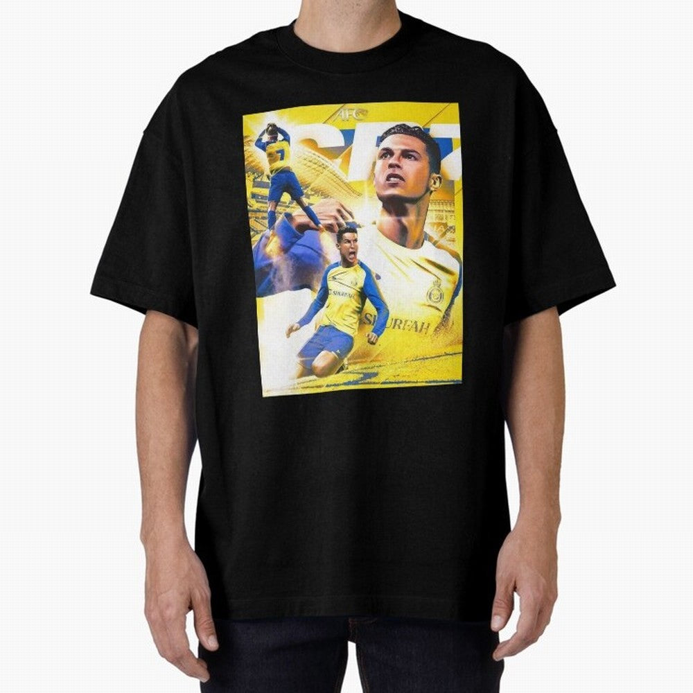 Cristiano Ronaldo Al-Nassr Football Club Oversized T-Shirt Celebrate National Team Dreams in FIFA World Cup 2026 Group Stage Connected to Messi, France and Portugal Energy, Stadium Chants, National Pride, Trophy Dreams and Unforgettable Football
