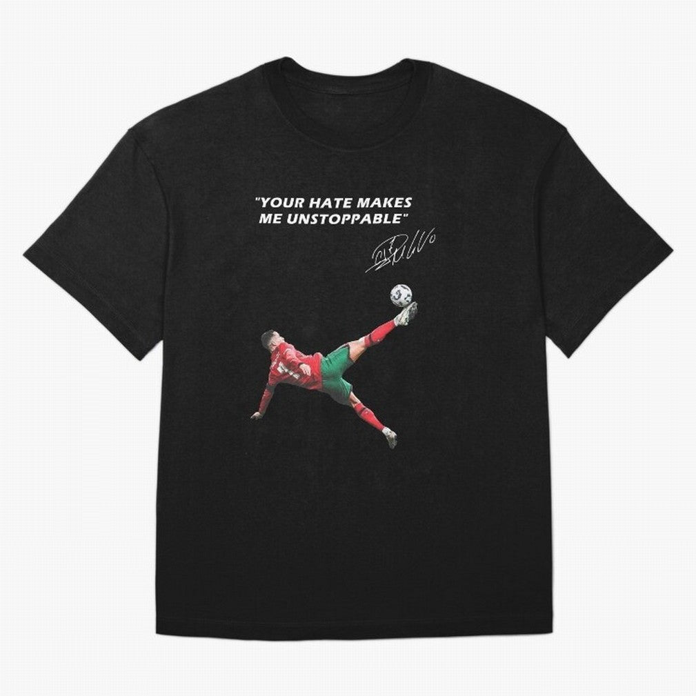 Cristiano Ronaldo Footballer Oversized T-Shirt Honor Football Greatness during FIFA World Cup 2026 USA Canada Mexico Connected to Messi and Cristiano Ronaldo, Spain and Netherlands Energy, Football Festival Excitement, Trophy Ambitions, Country