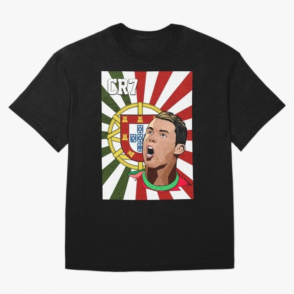 Cristiano Ronaldo 7 Oversized T-Shirt Bring a Vintage Feel to the FIFA World Cup 2026 Journey through Mbappe Highlights, France and Portugal Pride, Global Supporter Spirit, Legendary Goals, National Colors and Tournament Celebration; Ideal for Fans