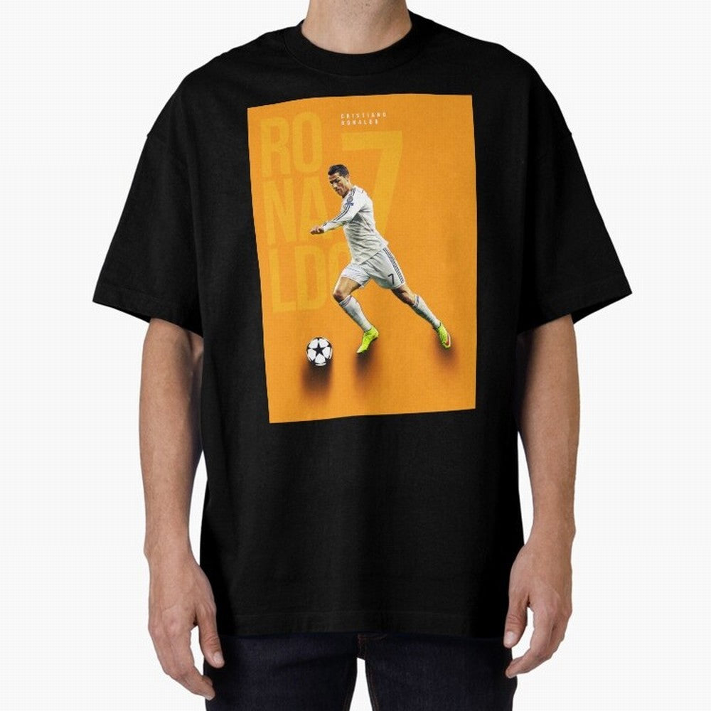 Cristiano Ronaldo 7 Oversized T-Shirt Show Your Stadium Side during Match Day Hype around FIFA World Cup 2026 USA Canada Mexico, Haaland and Mbappe, France and Portugal, Classic Soccer Heritage, Championship Pressure, Fan Loyalty and International