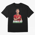 Ronaldo Oversized T-Shirt Mark FIFA World Cup 2026 Spirit, Centered on Brazil, Portugal and Argentina, Cristiano Ronaldo, Haaland and CR7, Sports Nostalgia, International Competition, Famous Players and Unforgettable Victories; Perfect for Fans,
