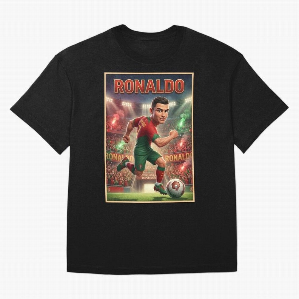 Ronaldo Oversized T-Shirt Honor Champions and Dreams in FIFA World Cup 2026 Group Stage Capturing Messi, CR7 and Mbappe, England, France and Netherlands Energy, Tournament Hype, Historic Matchups, Family Viewing Parties and Global Sports Pride;