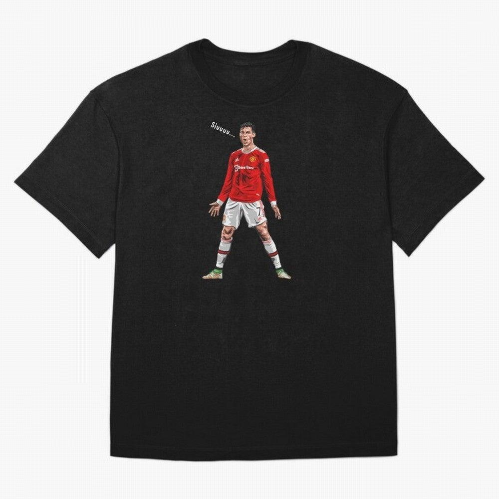 Christiano Ronaldo CR7 Siuuuuu... Oversized T-Shirt Celebrate Fan Culture around Match Day Hype around FIFA World Cup 2026 Group Stage, Cristiano Ronaldo, France, Stadium Memories, Football Loyalty, International Chants and Championship Tradition;