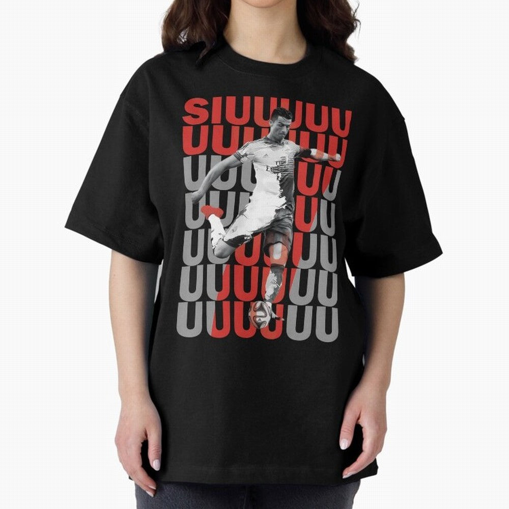 Siuuuuuu Cristiano Ronaldo Oversized T-Shirt Feel Global Football Passion for FIFA World Cup 2026, Connected to Messi, CR7 and Mbappe, England, France and Netherlands, Game Day Rituals, Football Legends, Country Pride and the Road to the Final;