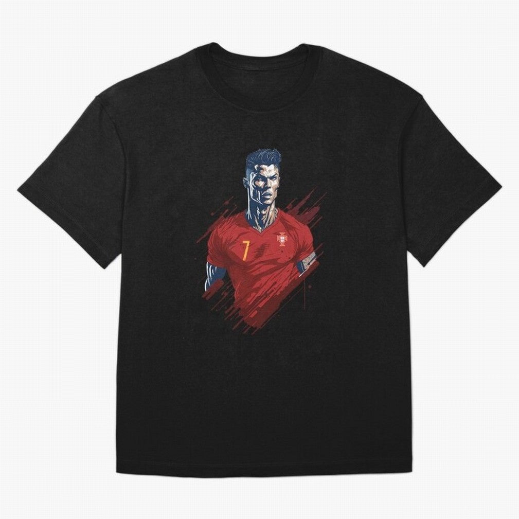 Cristiano Ronaldo splash art Oversized T-Shirt Live the Energy of FIFA World Cup 2026 Group Stage Spirit, Celebrating Brazil, Portugal and Argentina, Haaland and Mbappe, Stadium Chants, National Pride, Trophy Dreams and Unforgettable Football