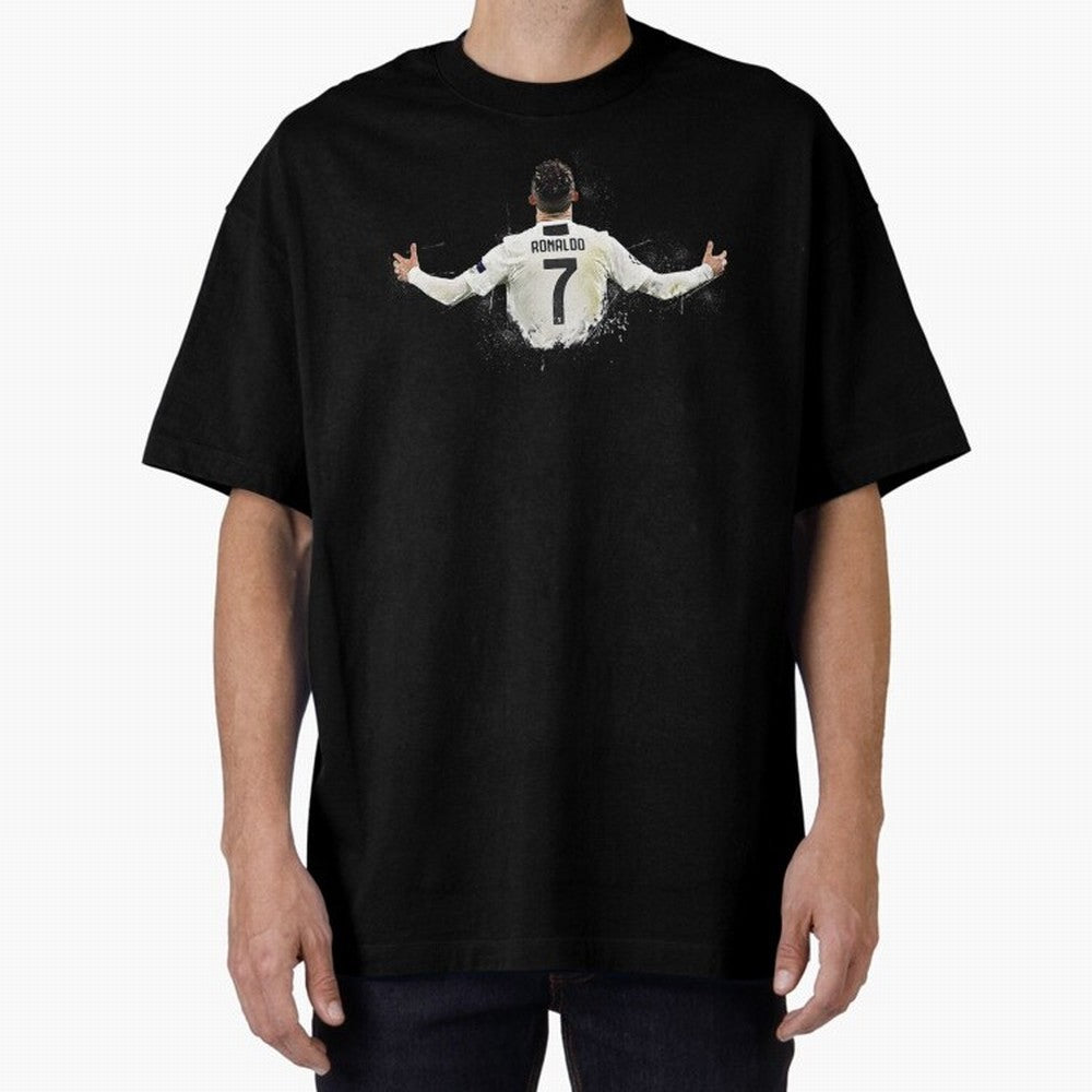 Cristiano Ronaldo Juventus Abstract Paintings Oversized T-Shirt Fuel the Hype around Match Day Hype around FIFA World Cup 2026 Group Stage, Mbappe, England and Germany, Classic Soccer Heritage, Championship Pressure, Fan Loyalty and International