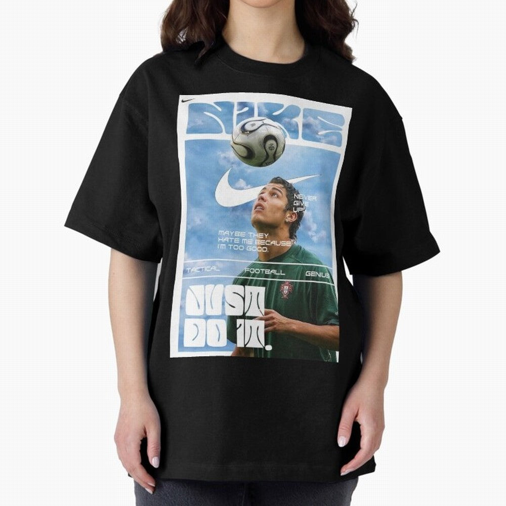 CR7 Oversized T-Shirt Carry the Colors and Pride of Global Football Passion for FIFA World Cup 2026 Group Stage, Driven by Haaland and Mbappe, Brazil, Football Festival Excitement, Trophy Ambitions, Country Rivalries and Star Player Buzz; Made for