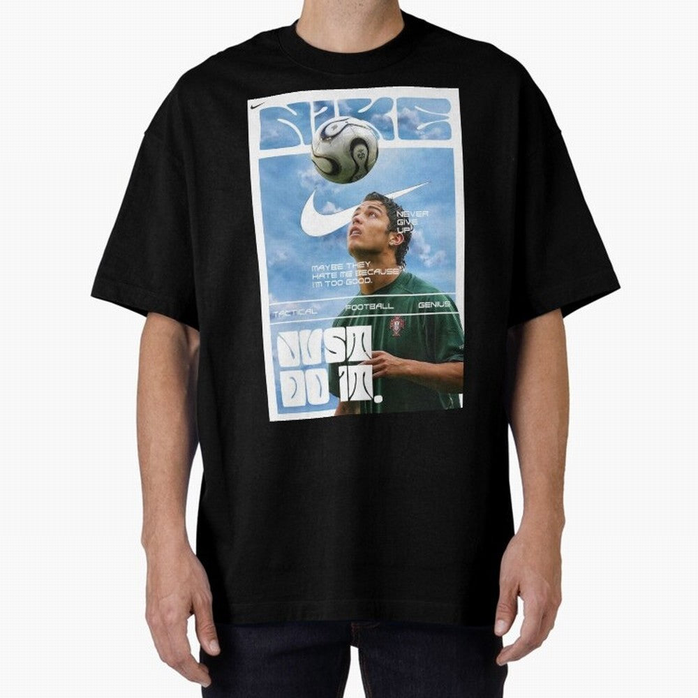 CR7 Oversized T-Shirt Carry the Colors and Pride of Global Football Passion for FIFA World Cup 2026 Group Stage, Driven by Haaland and Mbappe, Brazil, Football Festival Excitement, Trophy Ambitions, Country Rivalries and Star Player Buzz; Made for