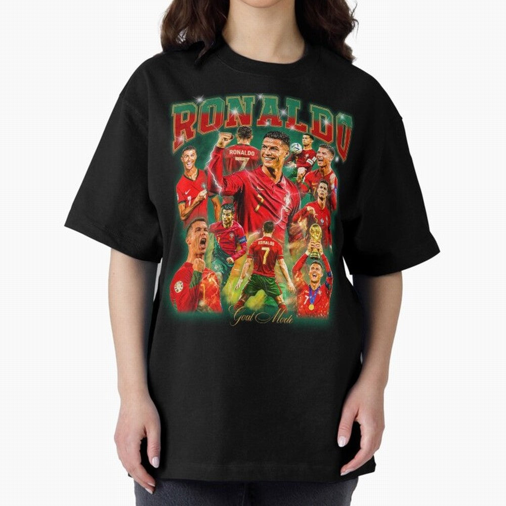 Ronaldo Vintage Bootleg Design Oversized T-Shirt Bring Legendary Rivalry Energy to the FIFA World Cup 2026 USA Canada Mexico Journey through Haaland and Mbappe Highlights, Netherlands Pride, Fan Favorite Moments, National Team Passion, Big Match