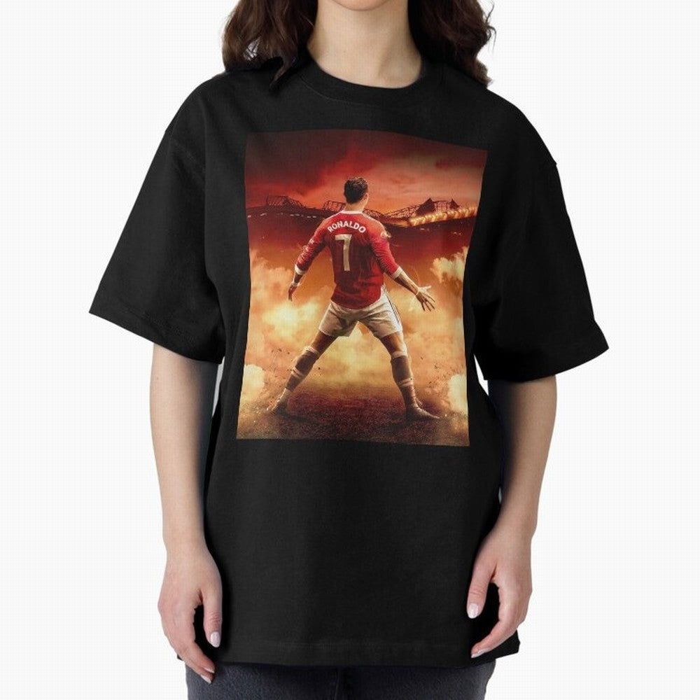 Ronaldo Cr7 Siuuu Manchester,Ronaldo Gifts,Ronaldo Cover,Ronaldo Prints Oversized T-Shirt Represent Fans Who Live for the FIFA World Cup 2026 USA Canada Mexico Journey through CR7 Highlights, France Pride, Football History, Final Match Energy,