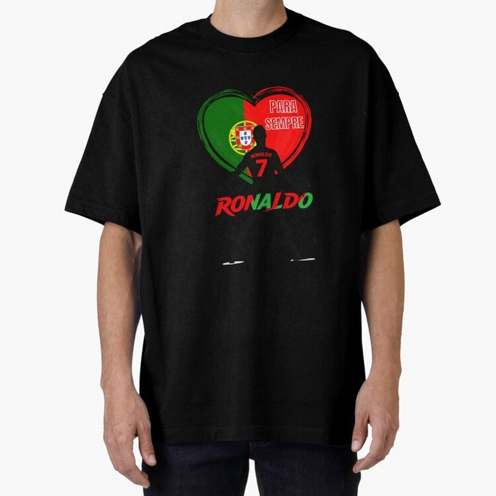 Love Cristiano Ronaldo Oversized T-Shirt Mark Match Day Hype around FIFA World Cup 2026, Messi, England, France and Netherlands, Football Festival Excitement, Trophy Ambitions, Country Rivalries and Star Player Buzz; Perfect for Fans, Collectors,