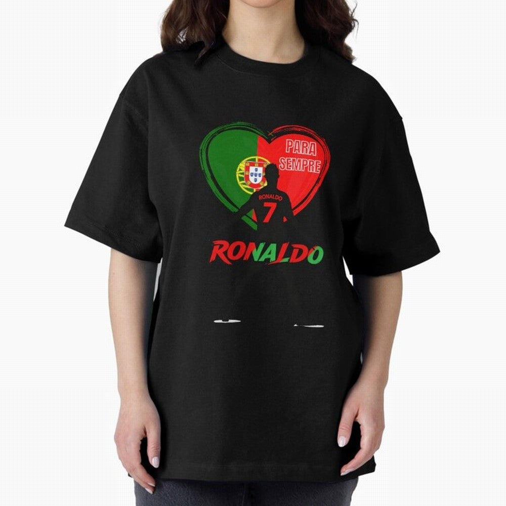Love Cristiano Ronaldo Oversized T-Shirt Mark Match Day Hype around FIFA World Cup 2026, Messi, England, France and Netherlands, Football Festival Excitement, Trophy Ambitions, Country Rivalries and Star Player Buzz; Perfect for Fans, Collectors,