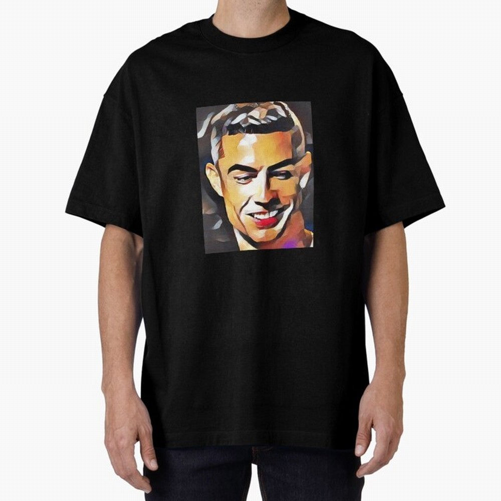 Cristiano Ronaldo Oversized T-Shirt Celebrate Fan Culture around Match Day Hype around FIFA World Cup 2026 USA Canada Mexico, Messi and Cristiano Ronaldo, England, Global Supporter Spirit, Legendary Goals, National Colors and Tournament