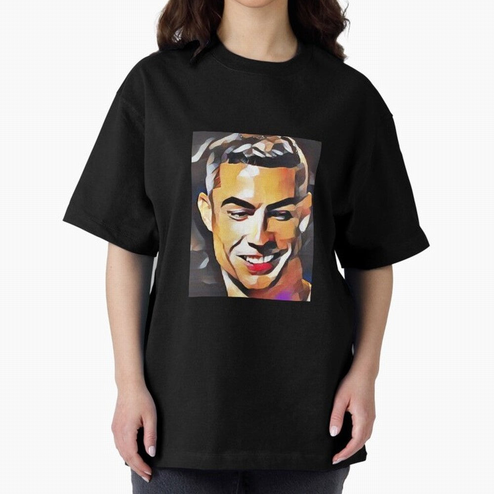 Cristiano Ronaldo Oversized T-Shirt Celebrate Fan Culture around Match Day Hype around FIFA World Cup 2026 USA Canada Mexico, Messi and Cristiano Ronaldo, England, Global Supporter Spirit, Legendary Goals, National Colors and Tournament