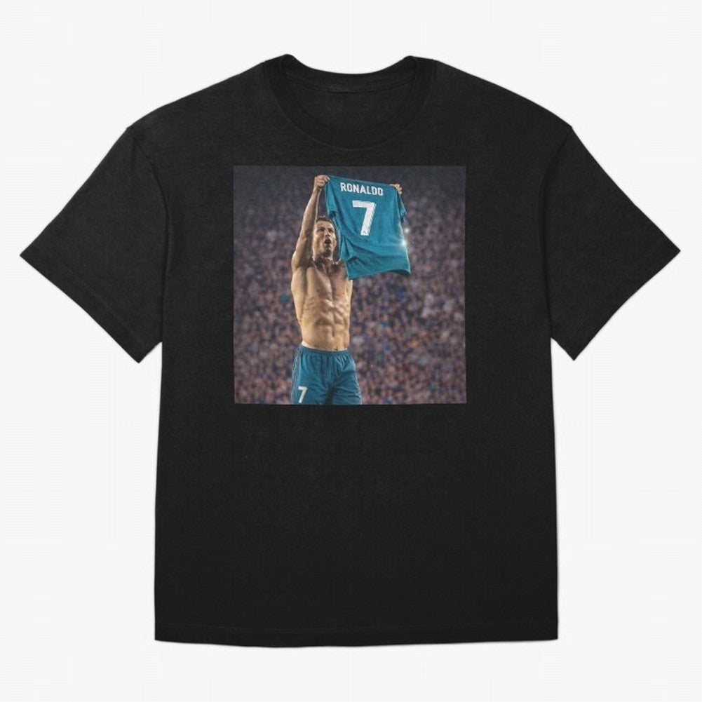 Ronaldo Holding Number Seven Shirt Oversized T-Shirt Turn Up for FIFA World Cup 2026 USA Canada Mexico Made for Haaland and Mbappe, Netherlands Energy, Match Day Excitement, Supporter Culture, Golden Goals and Global Football Passion; Perfect for