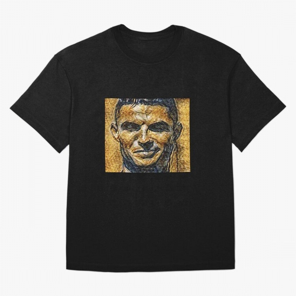 Cristiano Ronaldo Oversized T-Shirt Refresh FIFA World Cup 2026 USA Canada Mexico Spirit, Celebrating Brazil, Messi, Vintage Soccer Flavor, Modern Football Stars, National Flags and Final Night Emotion; Perfect for Fans, Collectors, Family