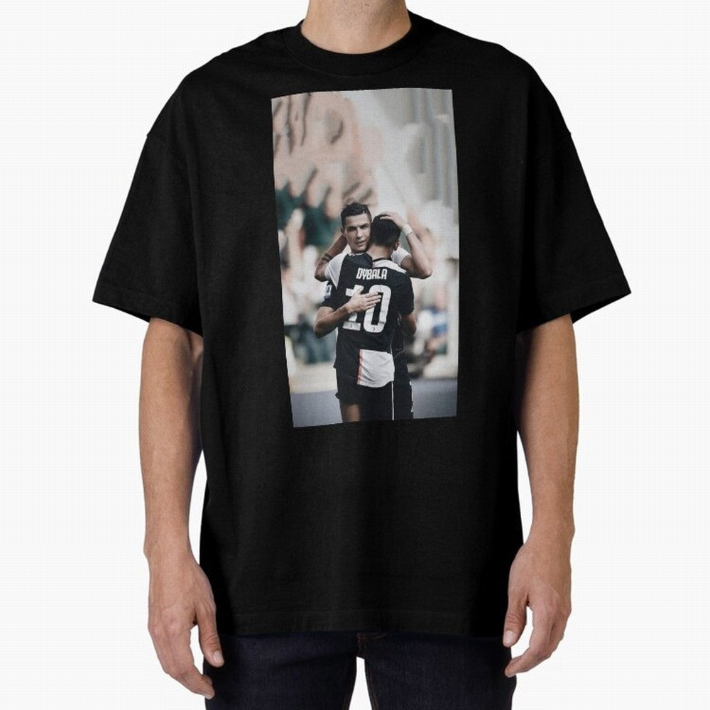 ronaldo with dybala Oversized T-Shirt Honor the Football Icons of FIFA World Cup 2026 USA Canada Mexico Spirit, Featuring Spain, Haaland and Mbappe, Match Day Excitement, Supporter Culture, Golden Goals and Global Football Passion; Great for