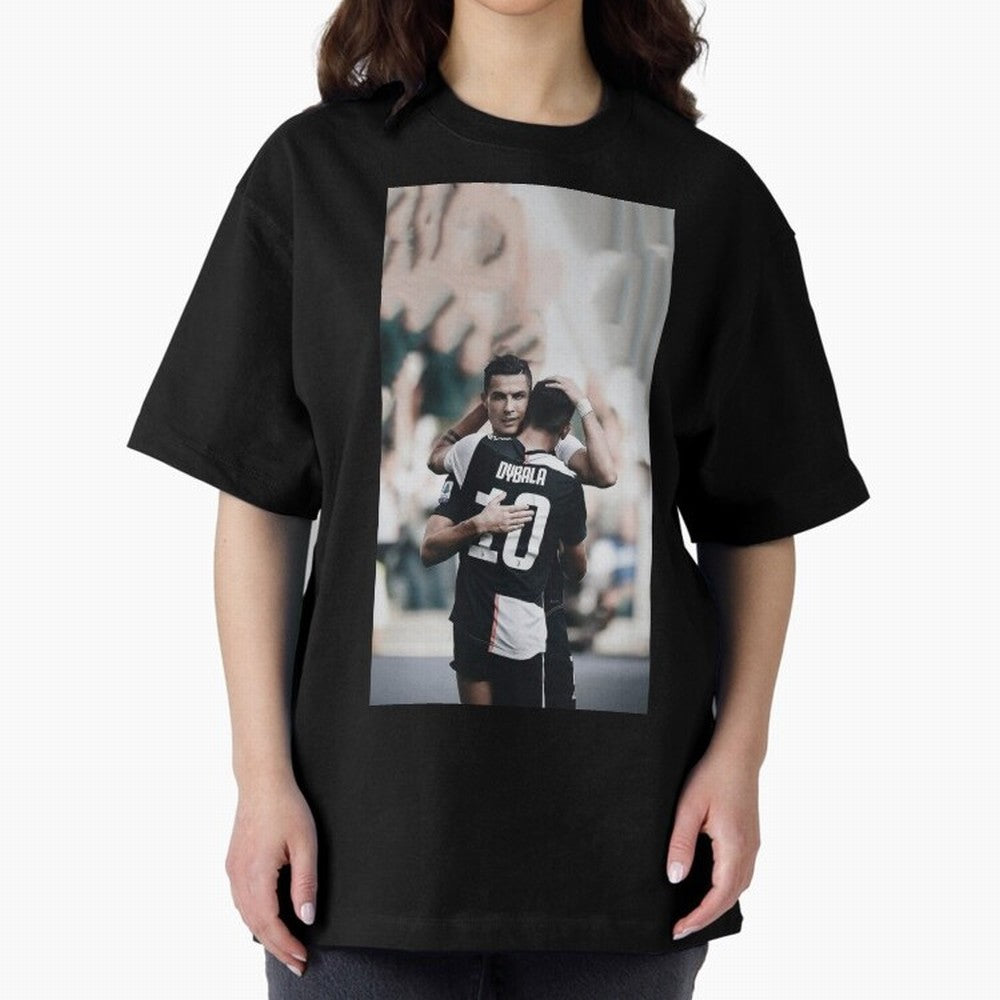 ronaldo with dybala Oversized T-Shirt Honor the Football Icons of FIFA World Cup 2026 USA Canada Mexico Spirit, Featuring Spain, Haaland and Mbappe, Match Day Excitement, Supporter Culture, Golden Goals and Global Football Passion; Great for
