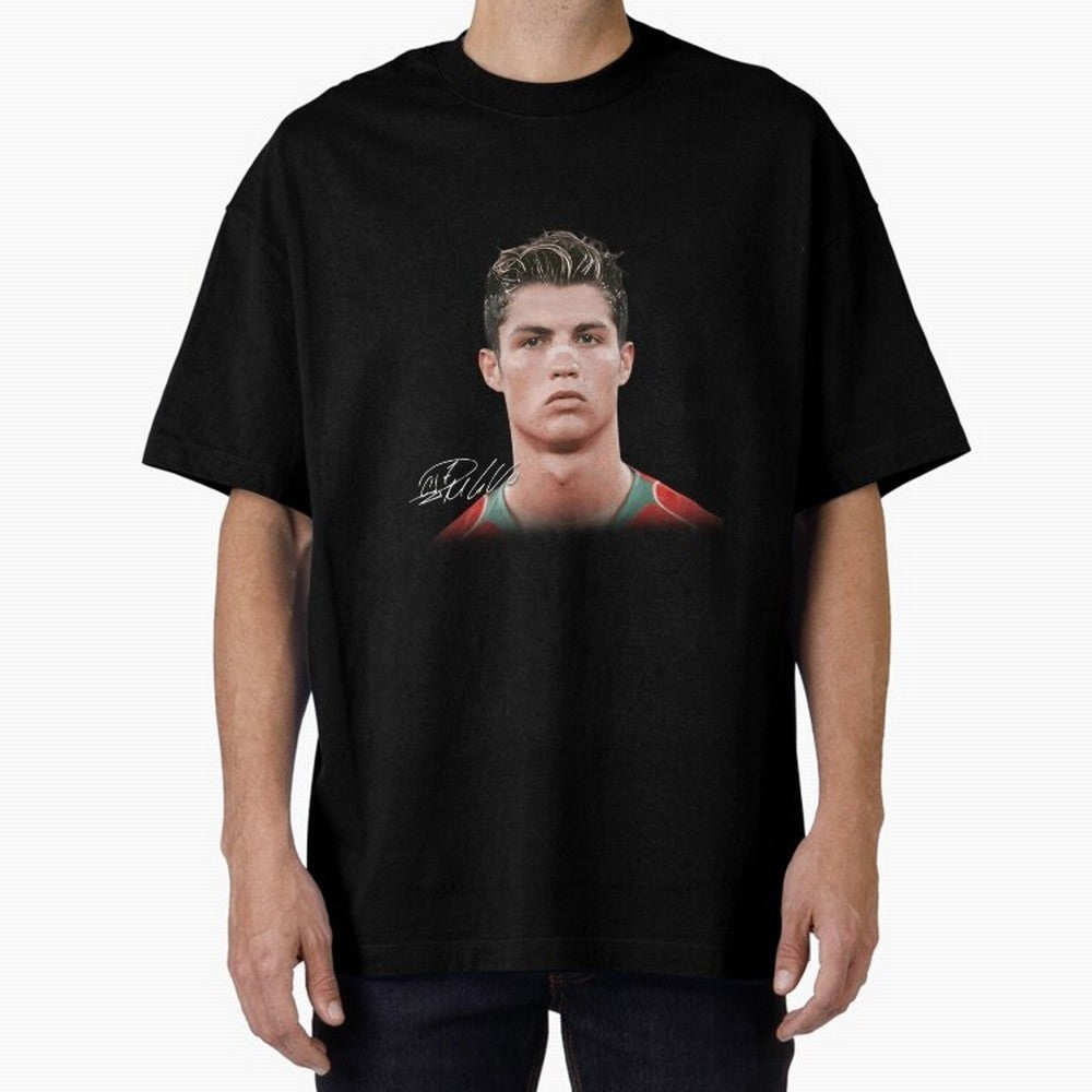 Cristiano Ronaldo Oversized T-Shirt Join the Countdown to FIFA World Cup 2026 for Fans of Neymar, Haaland and Cristiano Ronaldo and Portugal, Spain and Germany, Bringing Classic Soccer Heritage, Championship Pressure, Fan Loyalty and International