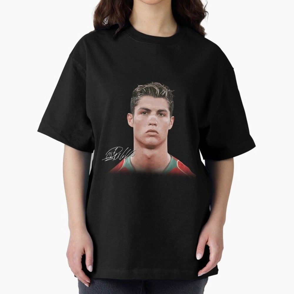 Cristiano Ronaldo Oversized T-Shirt Join the Countdown to FIFA World Cup 2026 for Fans of Neymar, Haaland and Cristiano Ronaldo and Portugal, Spain and Germany, Bringing Classic Soccer Heritage, Championship Pressure, Fan Loyalty and International