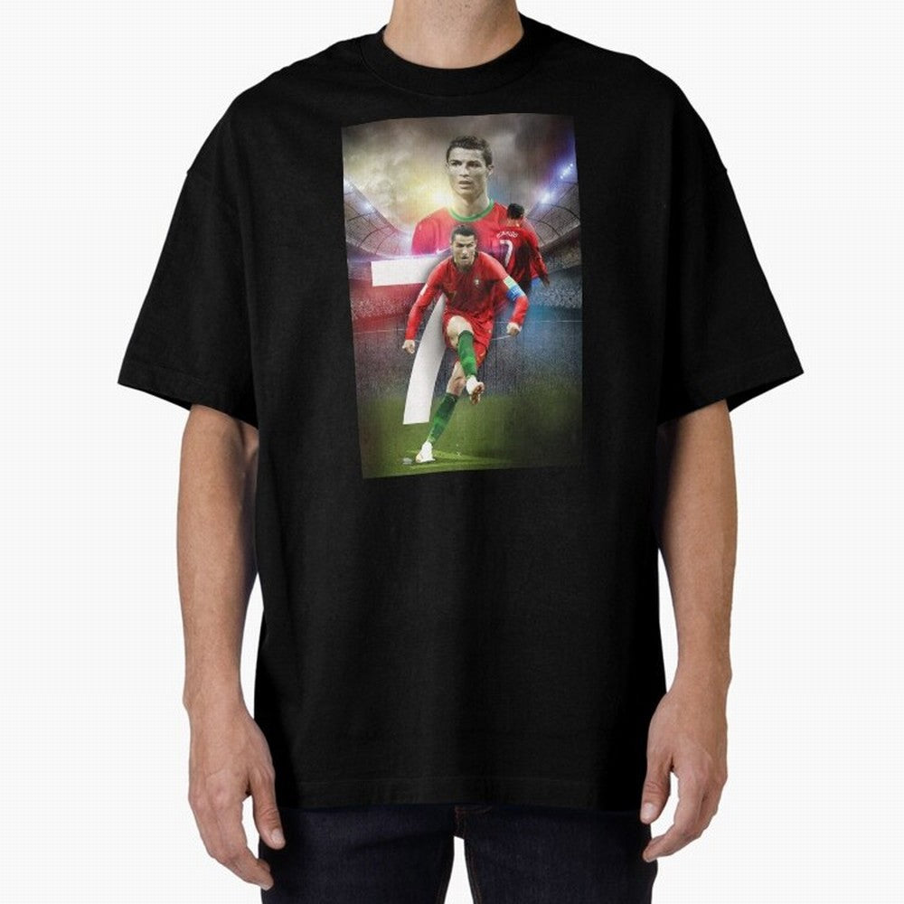 Cristiano Ronaldo Manchester United 4 Oversized T-Shirt Show Love for Legendary Goals in the FIFA World Cup 2026 Journey through CR7 Highlights, Brazil, Portugal and Argentina Pride, Stadium Memories, Football Loyalty, International Chants and