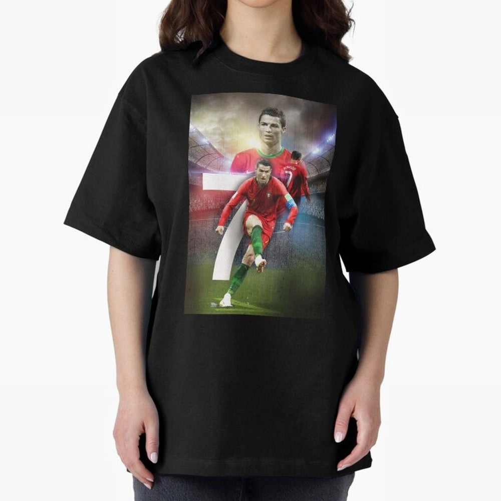 Cristiano Ronaldo Manchester United 4 Oversized T-Shirt Show Love for Legendary Goals in the FIFA World Cup 2026 Journey through CR7 Highlights, Brazil, Portugal and Argentina Pride, Stadium Memories, Football Loyalty, International Chants and
