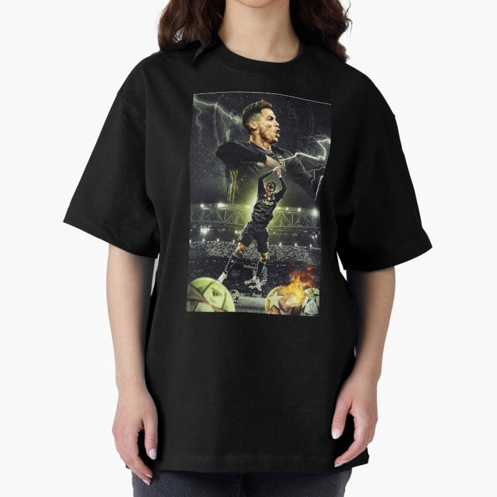 Ronaldo Illustration iPhone Case Oversized T-Shirt Follow Every Goal of FIFA World Cup 2026 Group Stage Celebrating Cristiano Ronaldo, France Energy, Classic Soccer Heritage, Championship Pressure, Fan Loyalty and International Pride; Made for Die