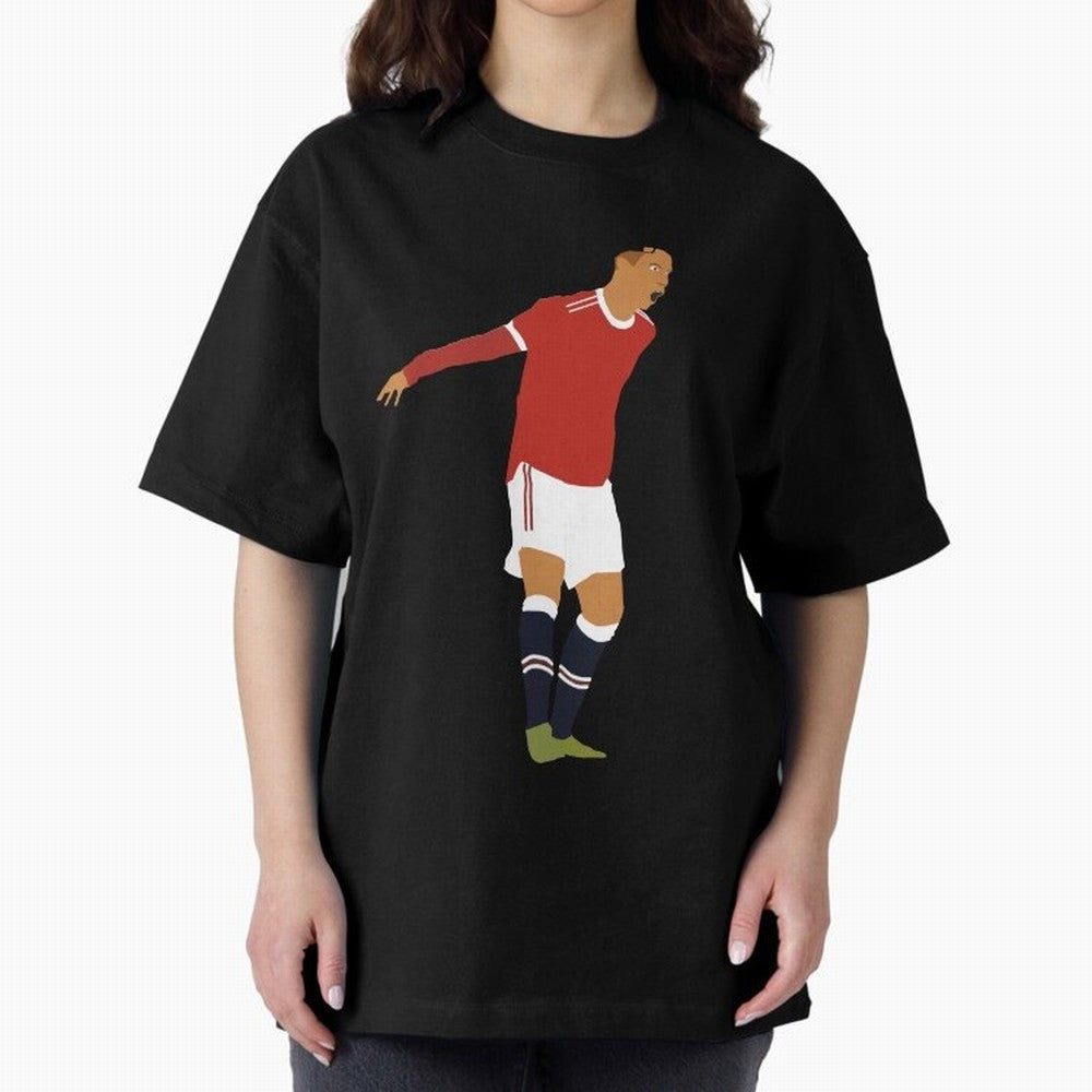 Cristiano Ronaldo Manchester United Oversized T-Shirt Represent FIFA World Cup 2026 USA Canada Mexico Featuring Messi, Portugal Energy, Retro Football Energy, Iconic Rivalries, Trophy Chase Drama and Stadium Atmosphere; Perfect for Fans,